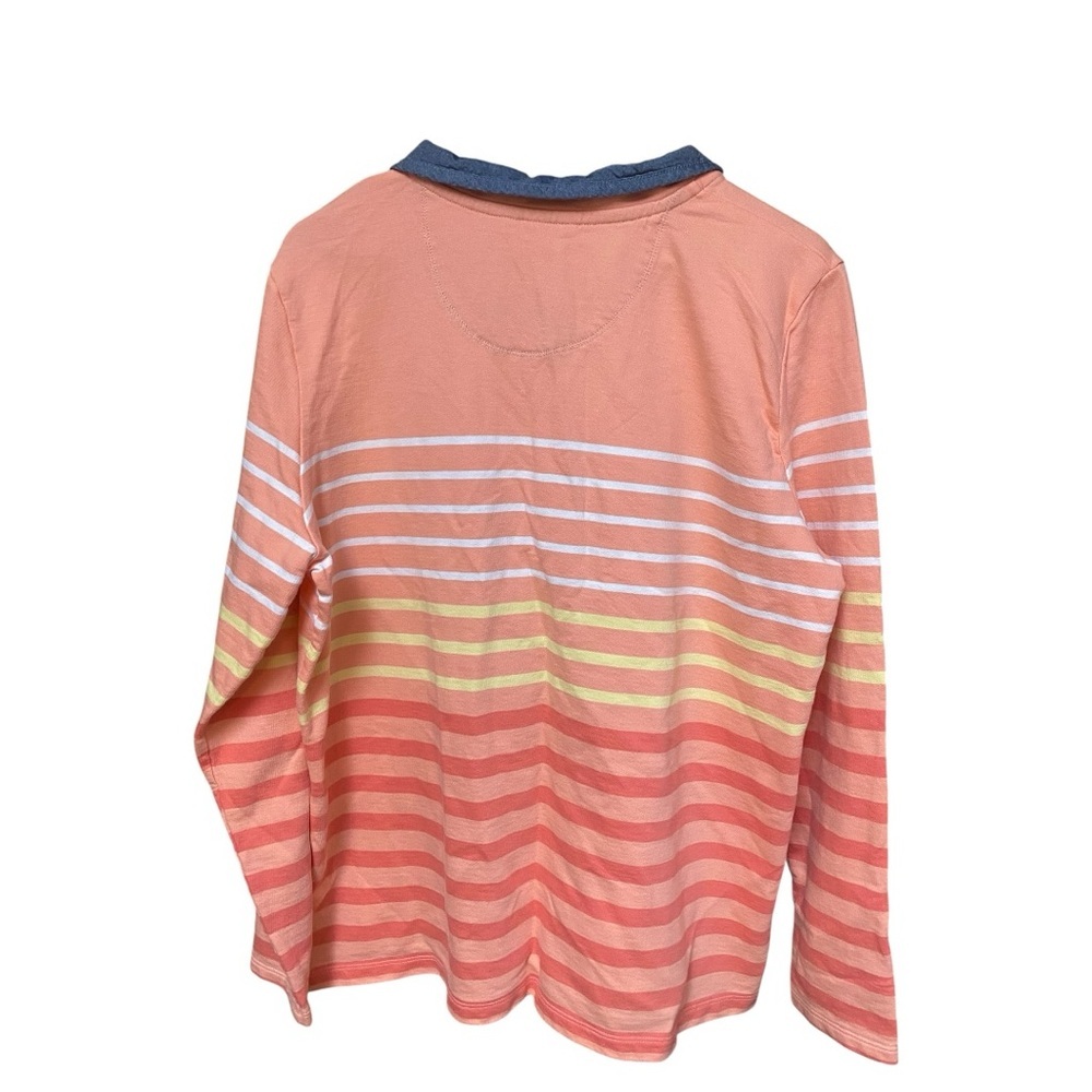 L.L. Bean Women's Soft Cotton Striped Rugby Pullover I Size:XL - Picture 7 of 13